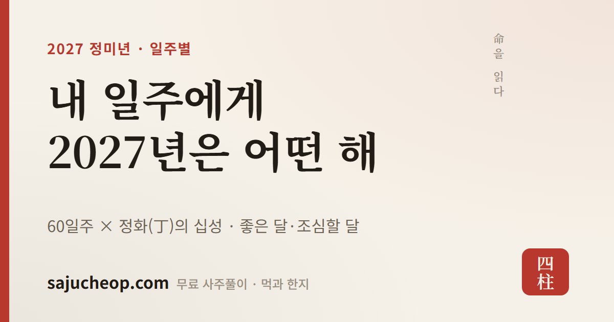 2027년 60일주 운세