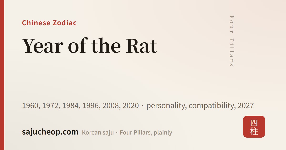 Year of the Rat — The quick-witted realist
