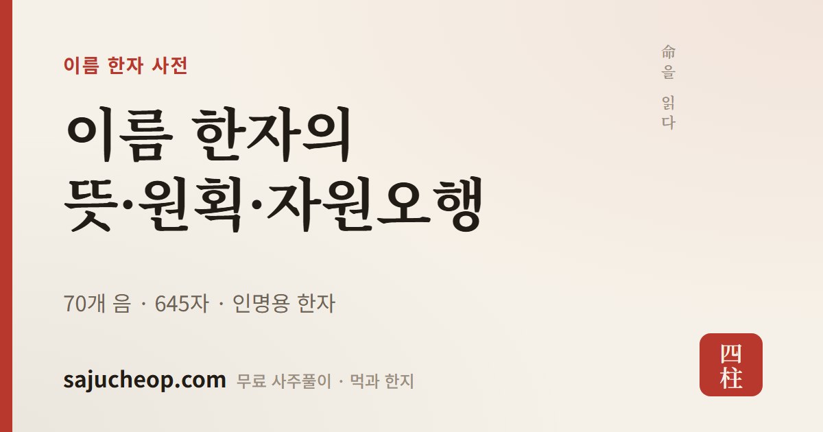 이름 한자 '아' — 娥·阿·峨·婀·芽·莪 뜻·원획·자원오행